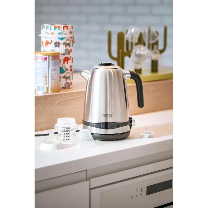Czajnik elektryczny Camry CR 1291 1,7L stalowy z LCD i regulacją