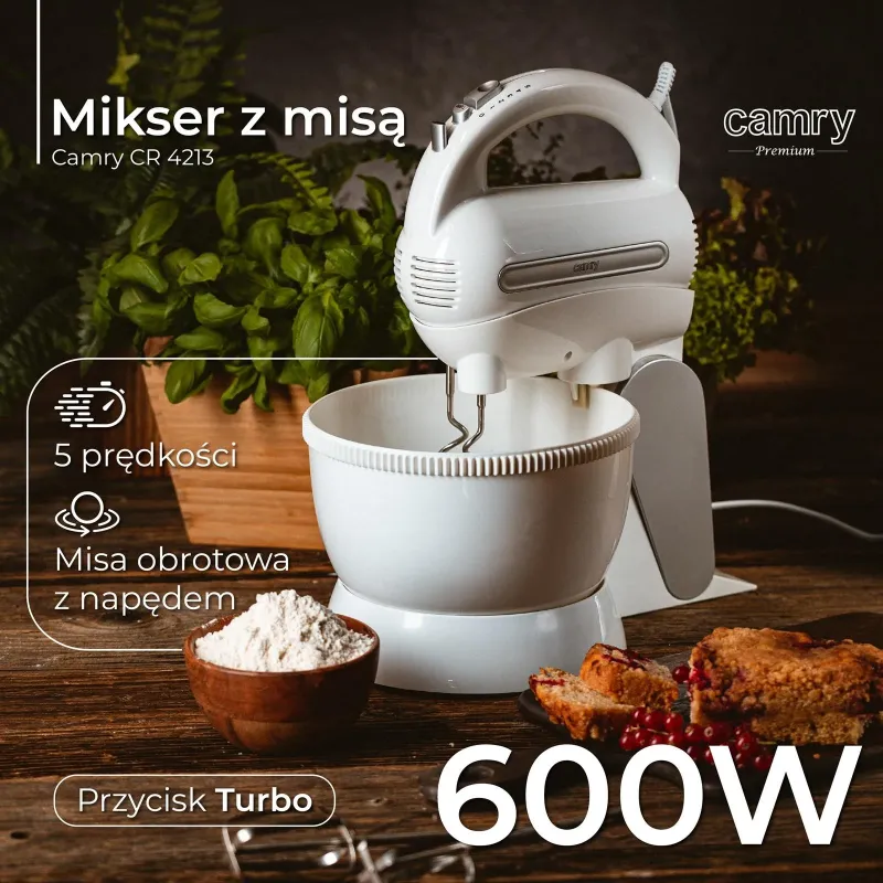 Mikser z misą 600W Camry CR 4213