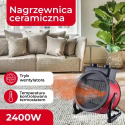 Nagrzewnica ceramiczna Camry CR 7743 2400W | PartsPC.pl