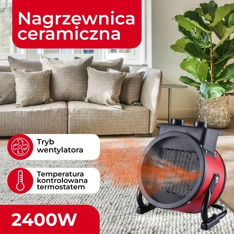 Nagrzewnica ceramiczna Camry CR 7743 2400W | PartsPC.pl