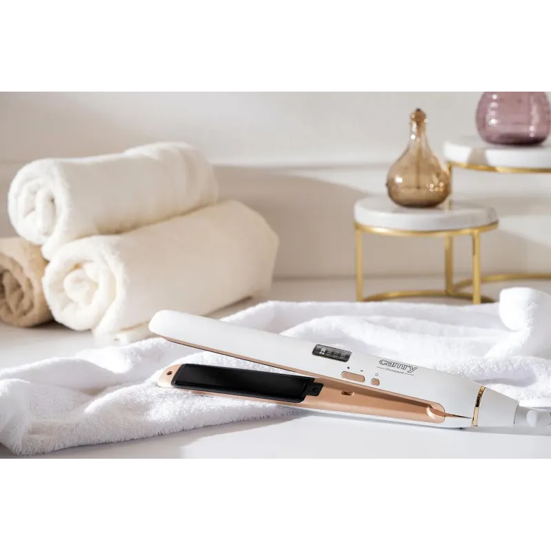 Prostownica Camry CR 2322 profesjonalna biało-złota | PartsPC.pl
