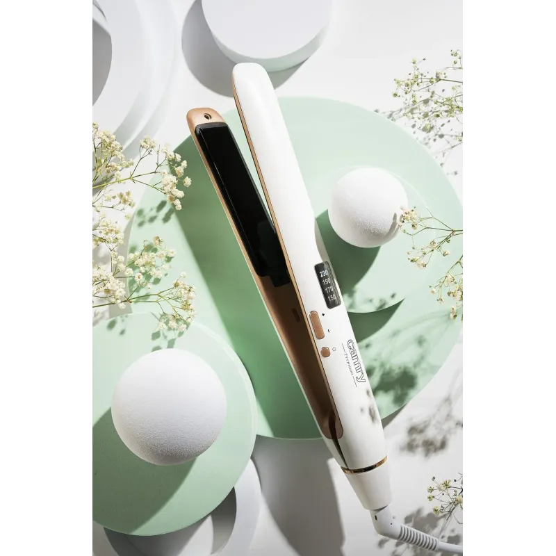 Prostownica Camry CR 2322 profesjonalna biało-złota | PartsPC.pl