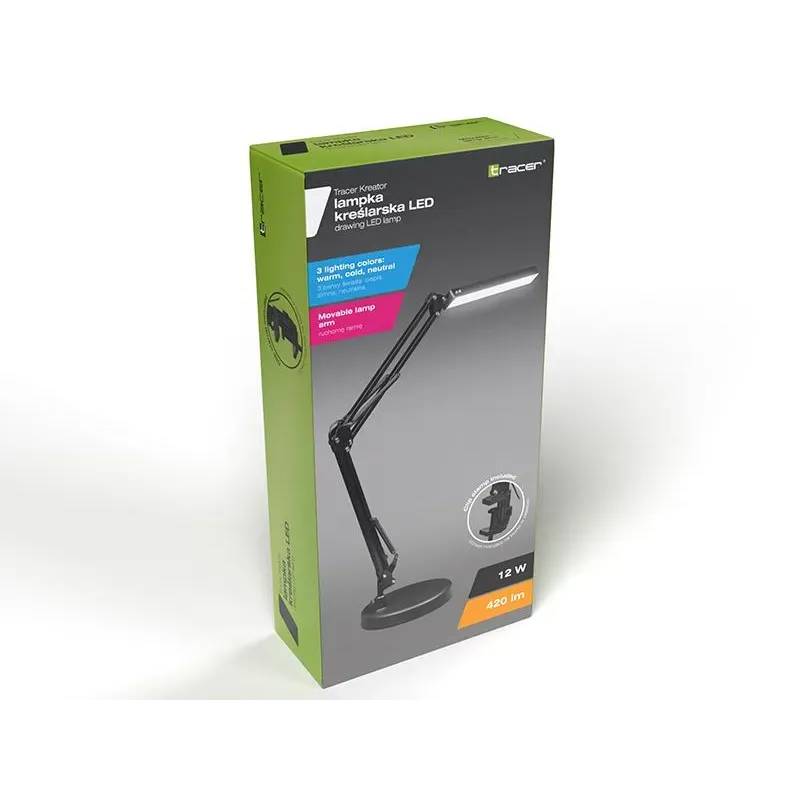 Lampka kreślarska Tracer Kreator LED | PartsPC.pl