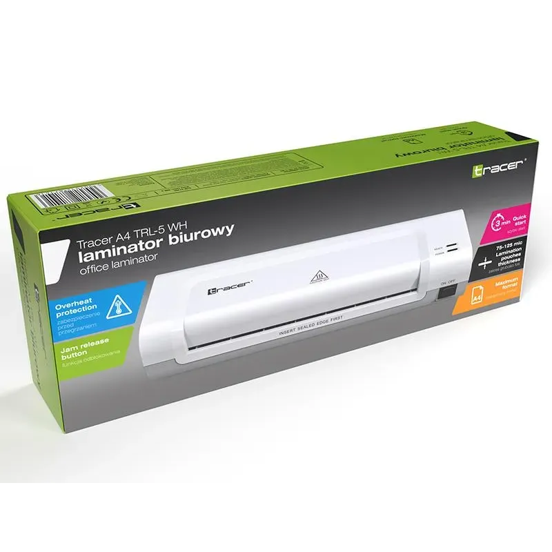 Laminator Tracer A4 TRL-5 WH | PartsPC.pl