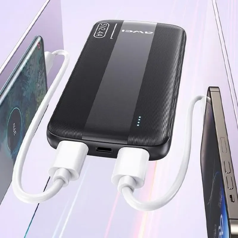Powerbank Awei P20K 10000mAh 2xUSB 2,4A czarny