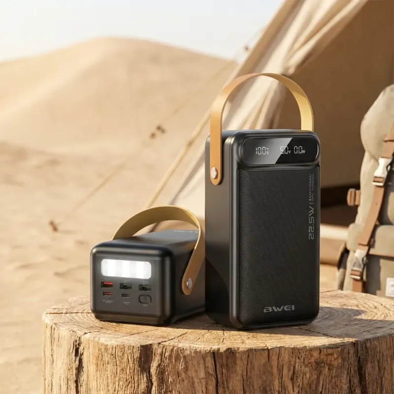 Powerbank Awei P101K 60000mAh 22,5W 3xUSB-A 2xUSB-C czarny