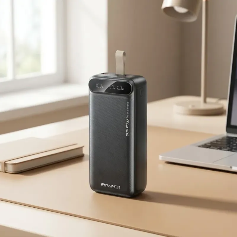 Powerbank Awei PA-12 30000mAh 22,5W 2xUSB-A 1xUSB-C 1xmicroUSB czarny