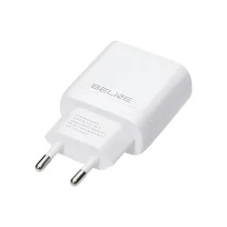 Ładowarka sieciowa Beline 25W 1xUSB-C GaN PD 3.0+kabel USB-C - biała