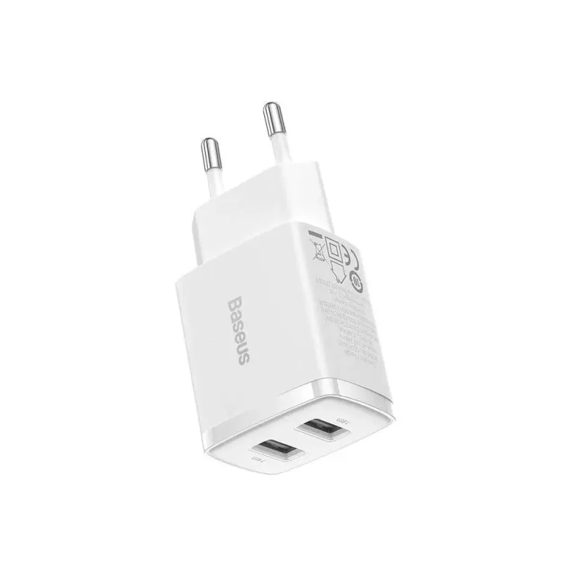 Ładowarka sieciowa Baseus Compact CCXJ010202 z 2 gniazdami USB 10.5W