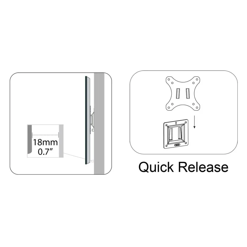 Uchwyt ścienny pojedynczy DIGITUS, 1xLCD, max. 27", max. | PartsPC.pl