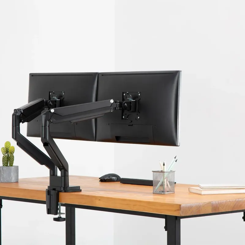 Ramię biurkowe podwójne DIGITUS (zacisk) 2xLCD max. | PartsPC.pl