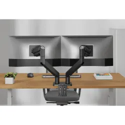 Ramię biurkowe podwójne DIGITUS z zaciskiem i sprężyną | PartsPC.pl