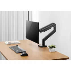 Ramię biurkowe pojedyncze DIGITUS z zaciskiem i sprężyną mechaniczną 1xLCD