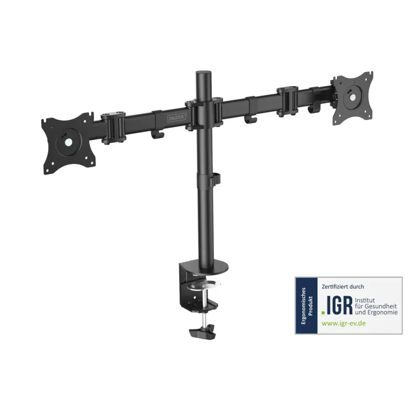 Stojak biurkowy podwójny z zaciskiem DIGITUS, 2xLCD, | PartsPC.pl