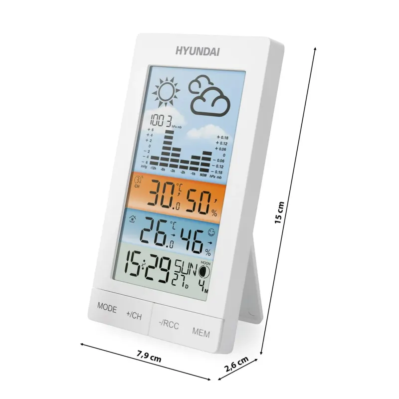 Stacja meteo Hyundai - WS2050 biała | PartsPC.pl