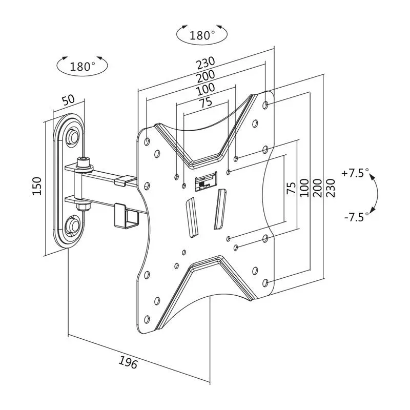 Uchwyt ścienny LogiLink do telewizora LCD/LED nachylenie | PartsPC.pl