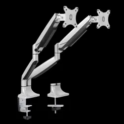 Uchwyt do monitora podwójny LCD/LED LogiLink aluminiowy, | PartsPC.pl