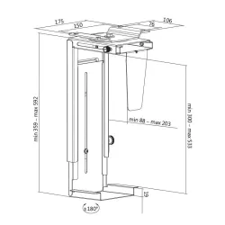 Uchwyt do montażu komputera LogiLink EO0005 regulowany, obrotowy