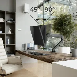 Uchwyt biurkowy do monitora Maclean MC-906, sprężyna gazowa