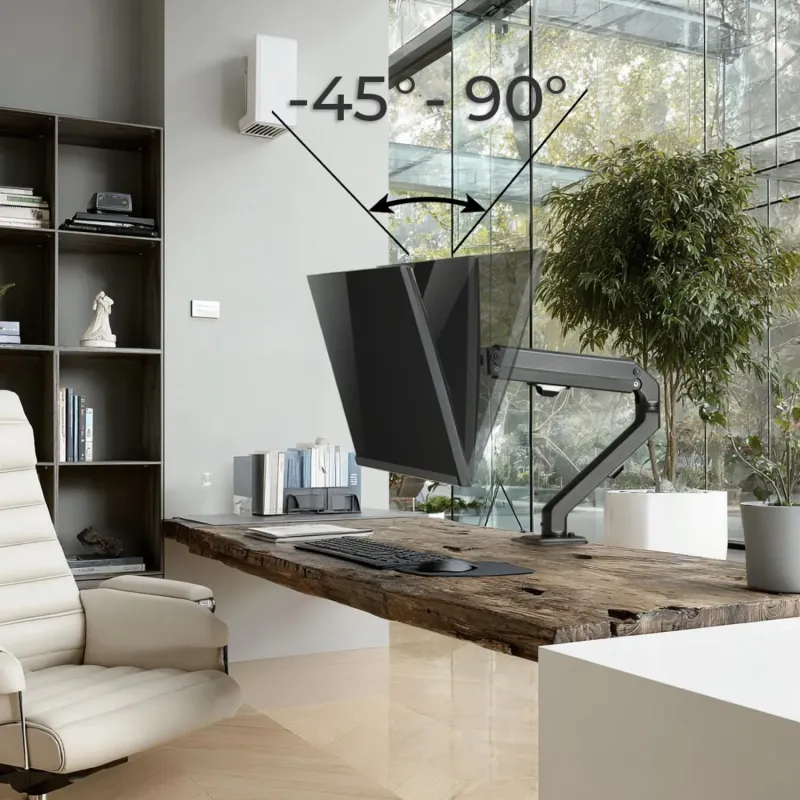 Uchwyt biurkowy do monitora Maclean MC-906, sprężyna gazowa