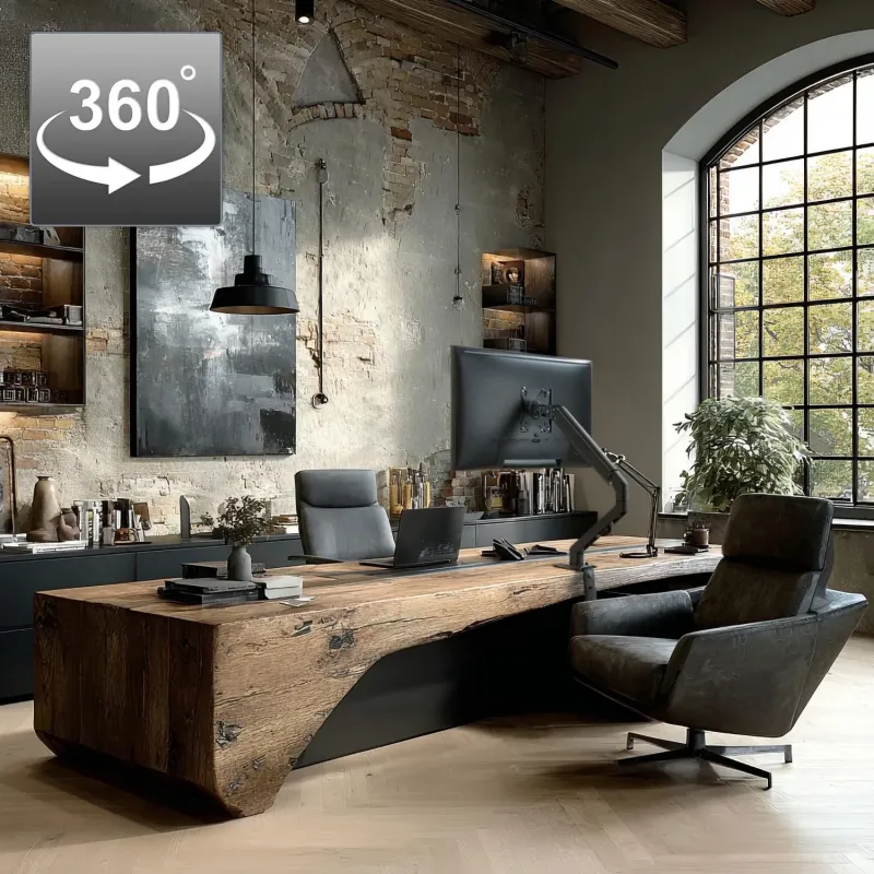 Uchwyt biurkowy do monitora Maclean MC-906, sprężyna gazowa