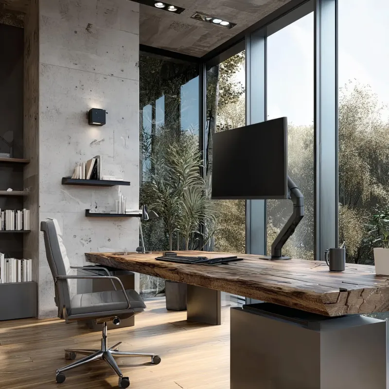 Uchwyt biurkowy do monitora Maclean MC-906, sprężyna gazowa