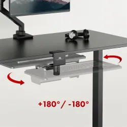 Uchwyt podbiurkowy na klawiaturę Maclean MC-108 B, max. | PartsPC.pl