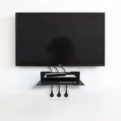 Półka ścienna pod dekoder Maclean MC-122, pojedyncza, max. 5kg, stalowa