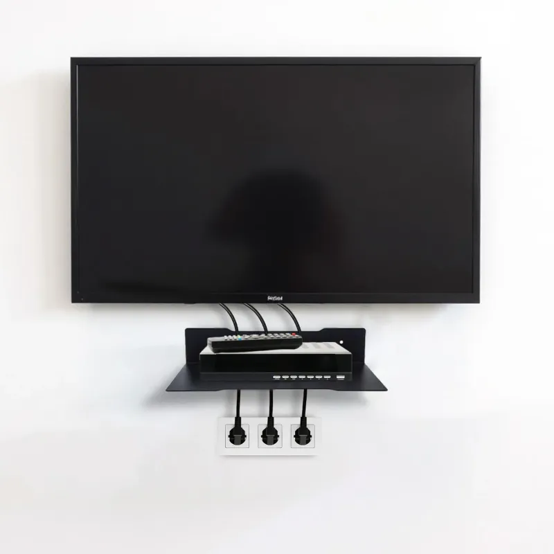 Półka ścienna pod dekoder Maclean MC-122, pojedyncza, max. 5kg, stalowa