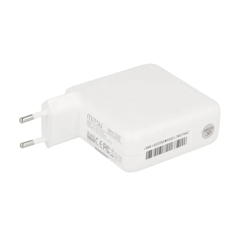 Zasilacz sieciowy Mitsu 100W USB-C, USBC, 5-20V, 3-5A (white) do notebooka