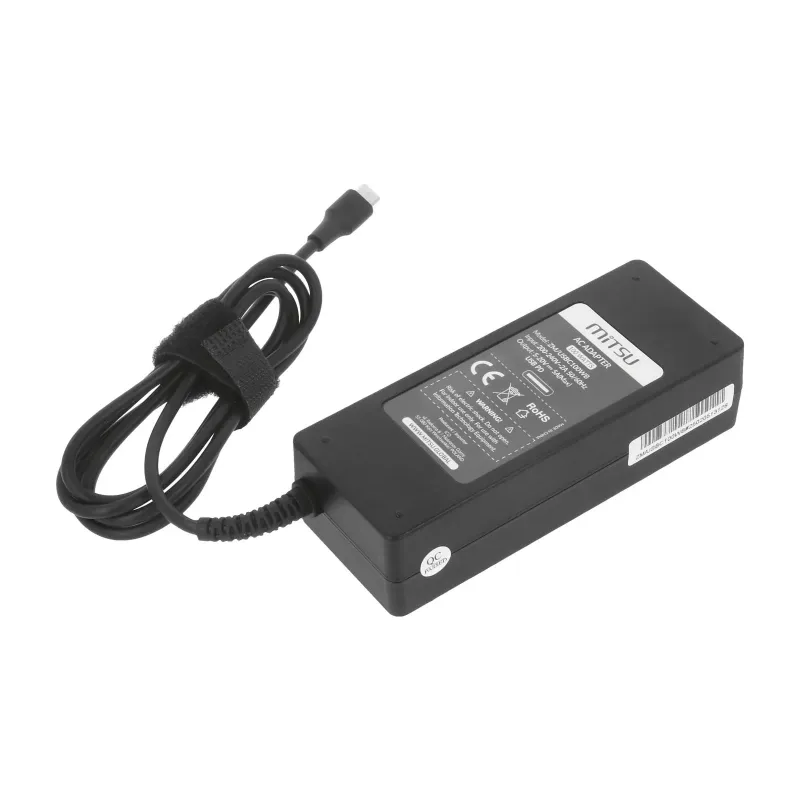Zasilacz sieciowy Mitsu 100W USB-C, USBC, 5-20V, 3-5A (black… | PartsPC.pl