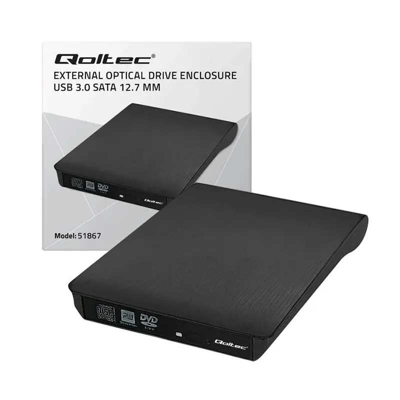 Obudowa/kieszeń Qoltec na napęd optyczny CD/DVD SATA | USB 3… | PartsPC.pl