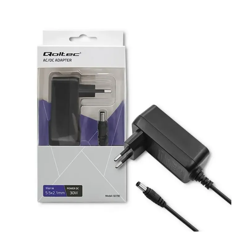 Zasilacz sieciowy Qoltec 30W 15V 2A 5.5*2.5