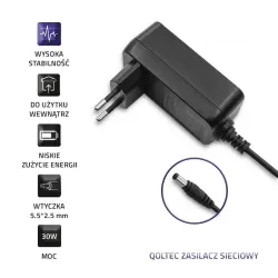 Zasilacz sieciowy Qoltec 30W 15V 2A 5.5*2.5