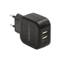 Ładowarka sieciowa Qoltec 12W 5V 2,4A 2xUSB | PartsPC.pl