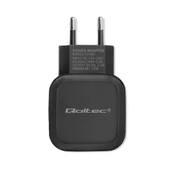 Ładowarka sieciowa Qoltec 12W 5V 2,4A 2xUSB | PartsPC.pl