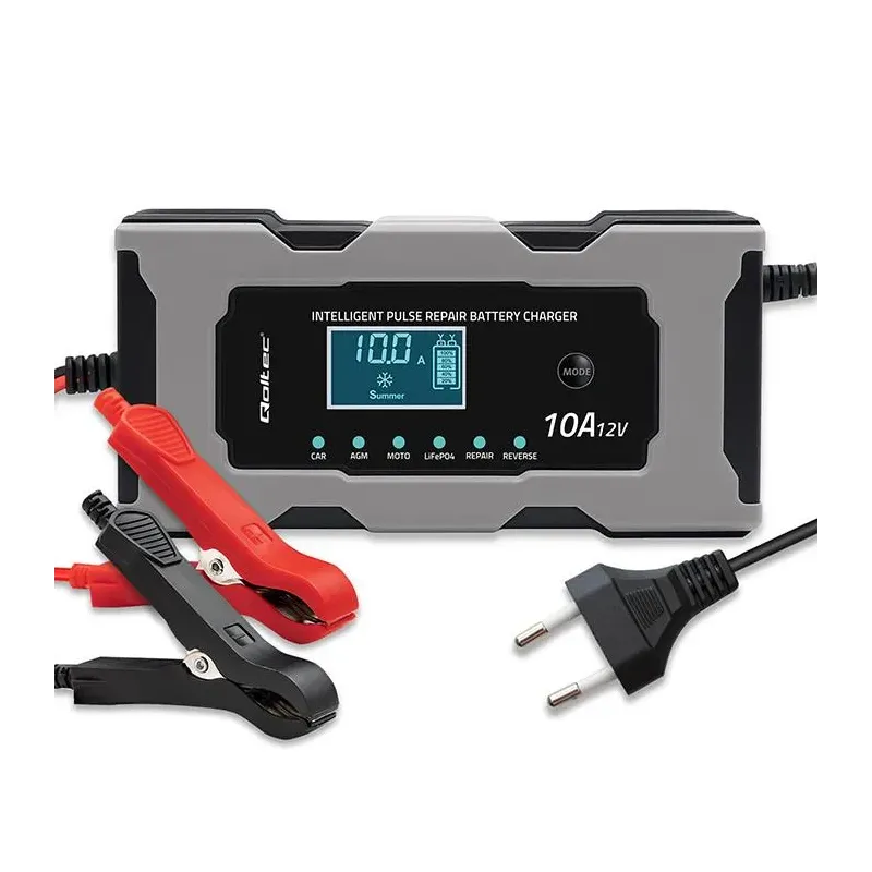 Ładowarka inteligentna Qoltec mikroprocesorowa 12V 10A | PartsPC.pl