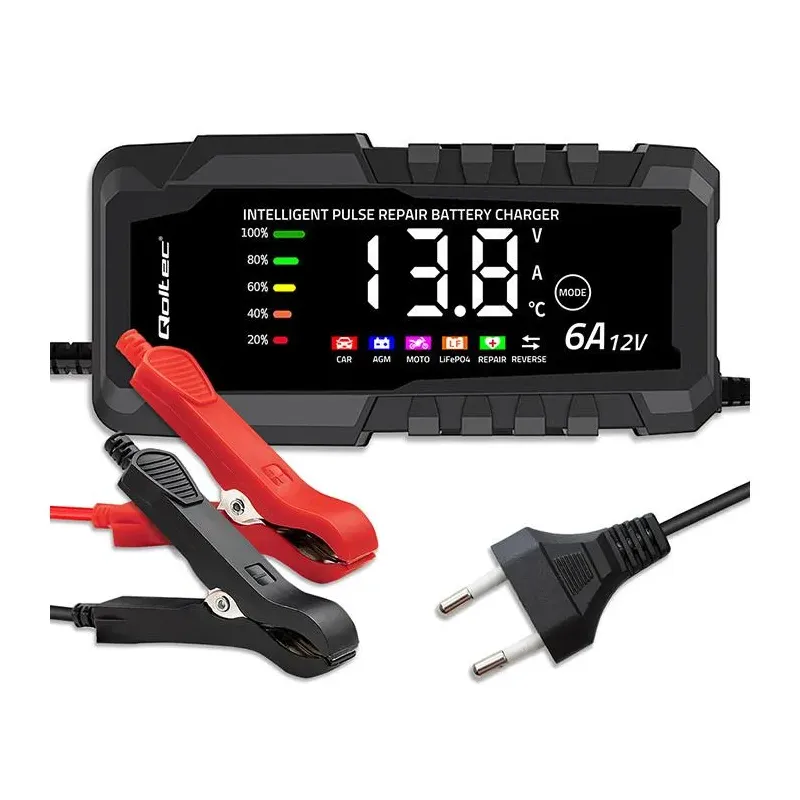 Ładowarka inteligentna Qoltec mikroprocesorowa 12V 6A | Pros… | PartsPC.pl
