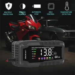 Ładowarka inteligentna Qoltec mikroprocesorowa 12V 6A | Pros… | PartsPC.pl