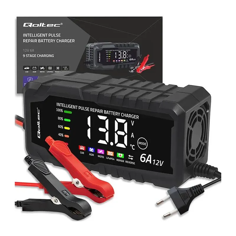 Ładowarka inteligentna Qoltec mikroprocesorowa 12V 6A | Pros… | PartsPC.pl