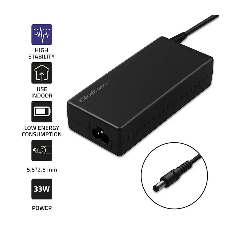 Zasilacz Qoltec desktopowy 60W | 12V | 5A | 5.5*2.5 | + kabel zasilający