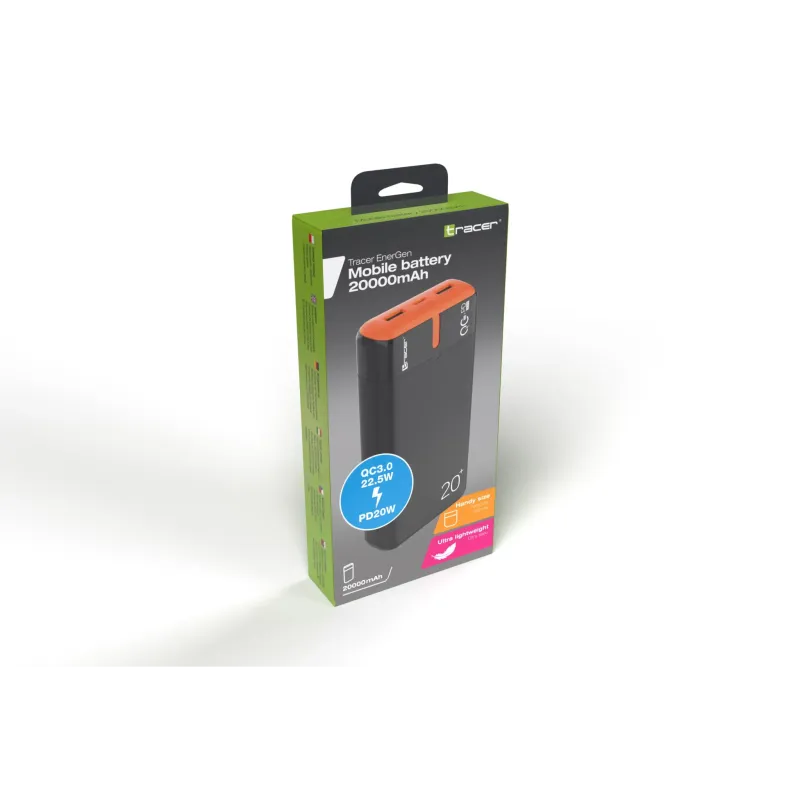 Powerbank Tracer EnerGen 20000mAh PD+QC 3.0 BO | PartsPC.pl