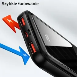 Powerbank Usams PB58 10000mAh 22,5W 1xUSB-C PD + 2xUSB-A | PartsPC.pl
