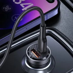 Ładowarka samochodowa Usams C35 45W USB-A + USB-C PD Fast Charge