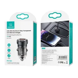 Ładowarka samochodowa Usams C35 45W USB-A + USB-C PD Fast Charge