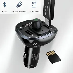 Ładowarka samochodowa Usams C21 z transmiterem FM zestawem głośnomówiącym i