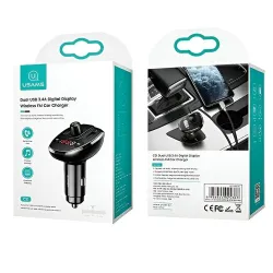 Ładowarka samochodowa Usams C21 z transmiterem FM zestawem głośnomówiącym i