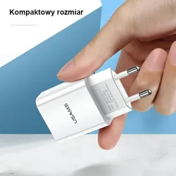 Ładowarka sieciowa Usams T18 2,1A 1xUSB- bez kabla - biała