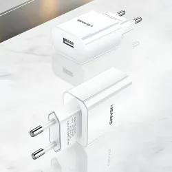 Ładowarka sieciowa Usams T18 2,1A 1xUSB- bez kabla - biała