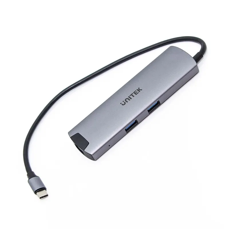 Hub Aktywny USB-C UNITEK 5Gbps, HDMI RJ-45 PD 100W | PartsPC.pl